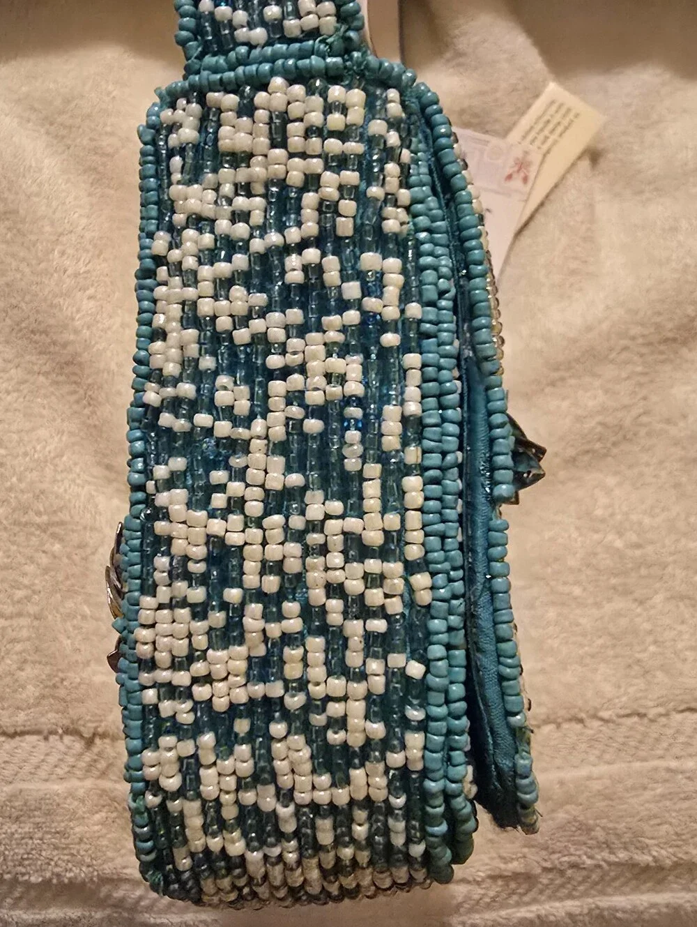 TJ Maxx Viral TikTok Beaded Fish Shoulder Bag Handcrafted India  Ocean Blue NWT
